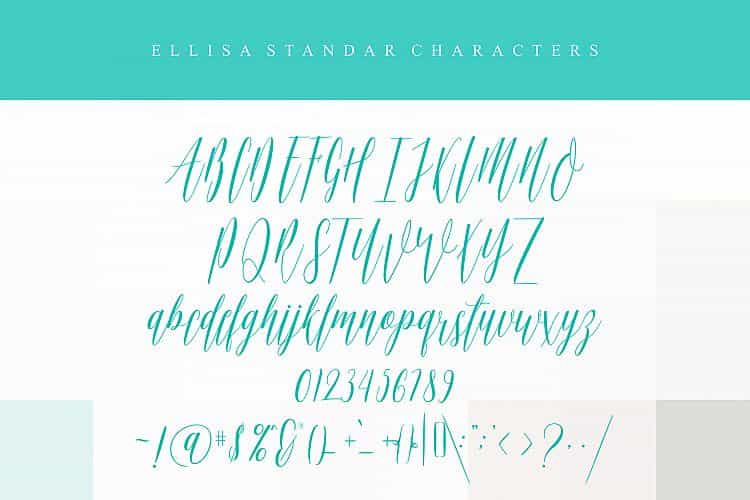 Ellisa Script Font Image 2