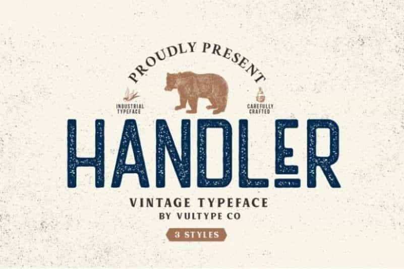 Handler Vintage Font Image 1