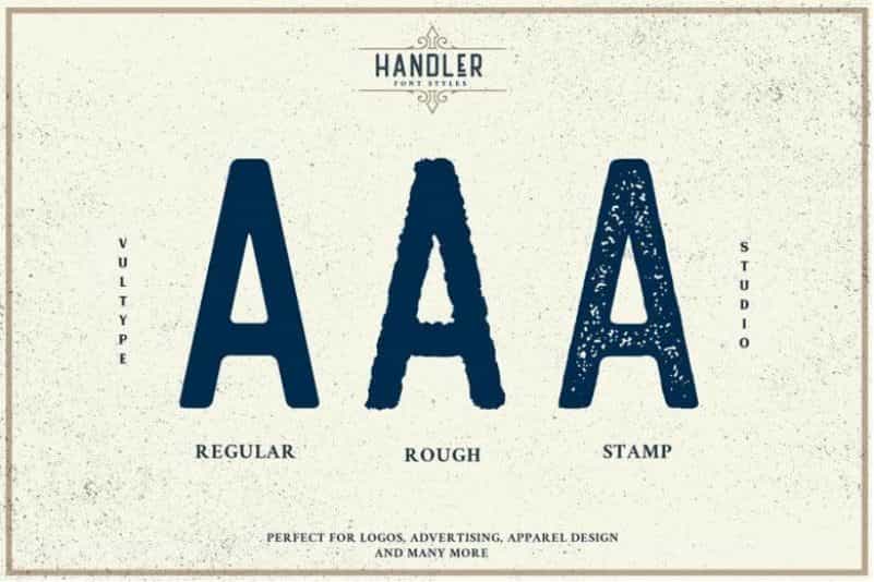 Handler Vintage Font Image 3