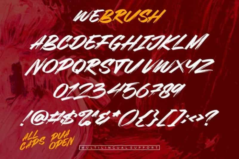 Webrush Brush Font Image 3