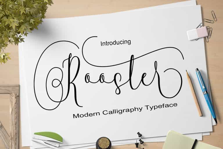Rooster Script Font Image 1