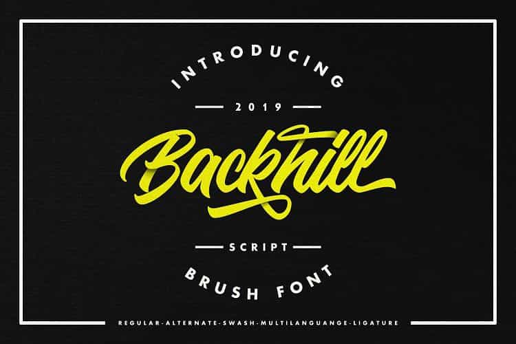 Backhill Bold Script Font Image 1