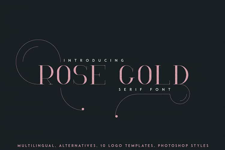 RoseGold Serif Font Image 1