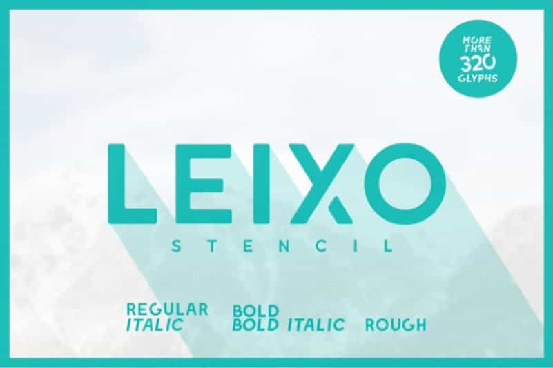 Leixo Stencil Typeface Image 1