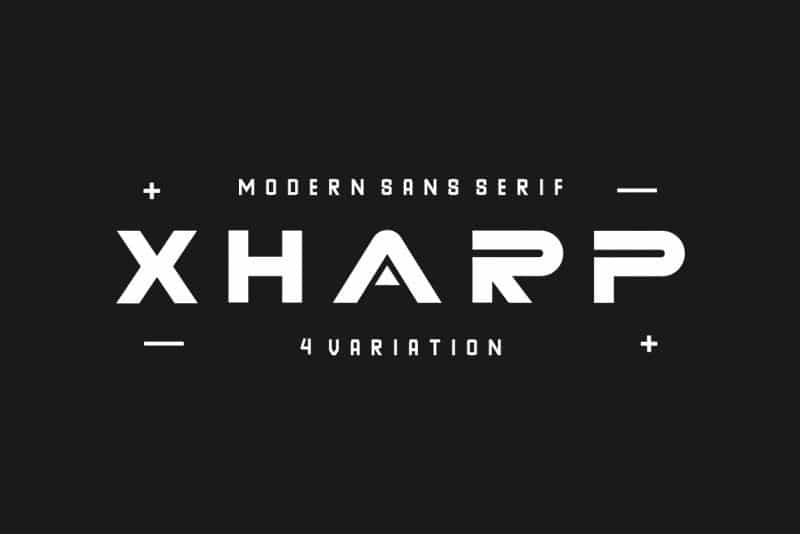 XHARP Futuristic Modern Font Image 1