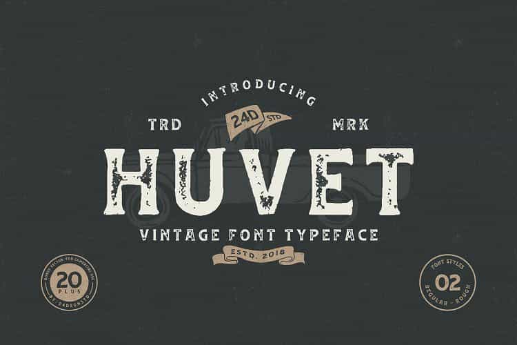 Huvet Vintage Font Image 1
