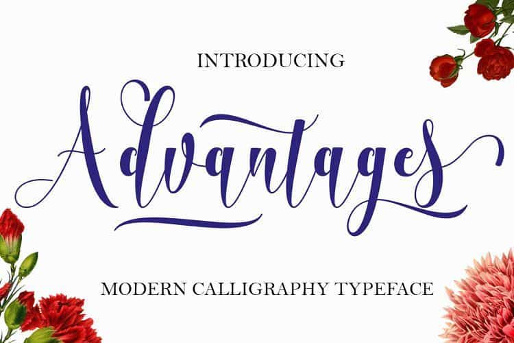 Advantages Calligraphy Font Image 1
