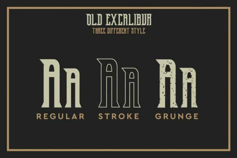 Old Excalibur Typeface Image 2