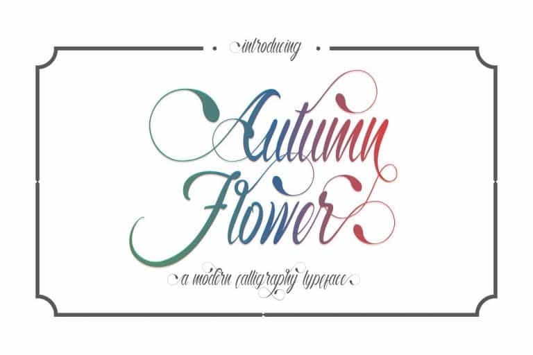 Autumn Flower Script Font Image 1