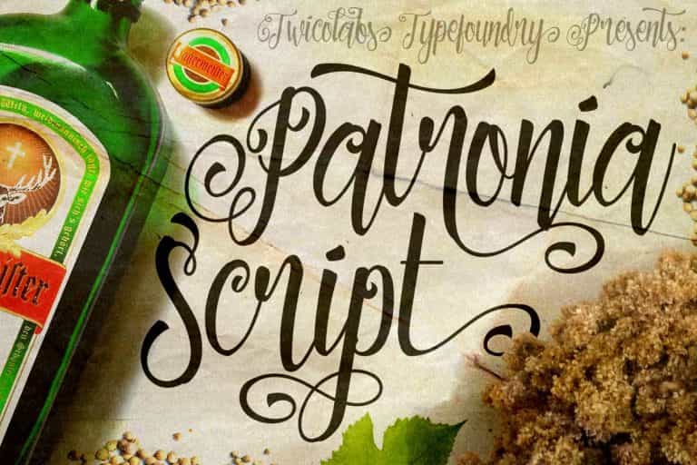 Patronia Calligraphy Font Image 1