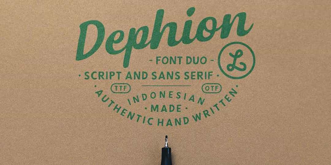 Dephion Script Font Image 1