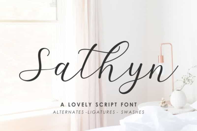 Sathyn Script Font Image 1