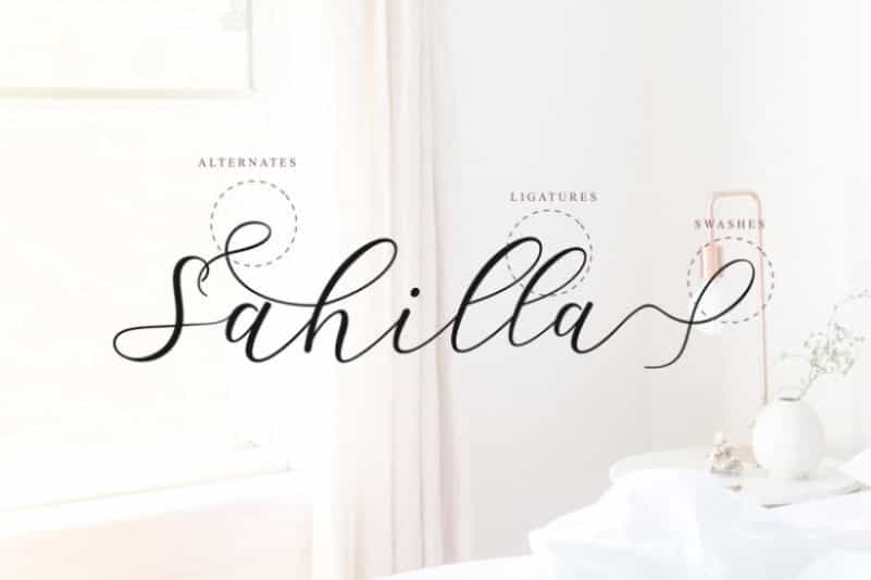 Sathyn Script Font Image 2