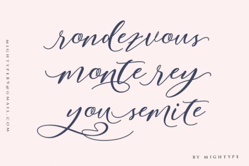 Nattyla Calligraphy Font Image 2