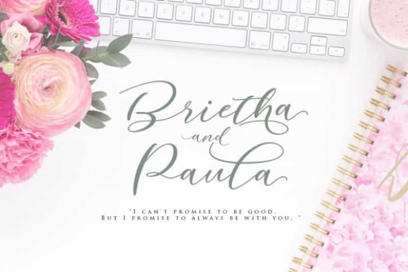 Nattyla Calligraphy Font Image 3