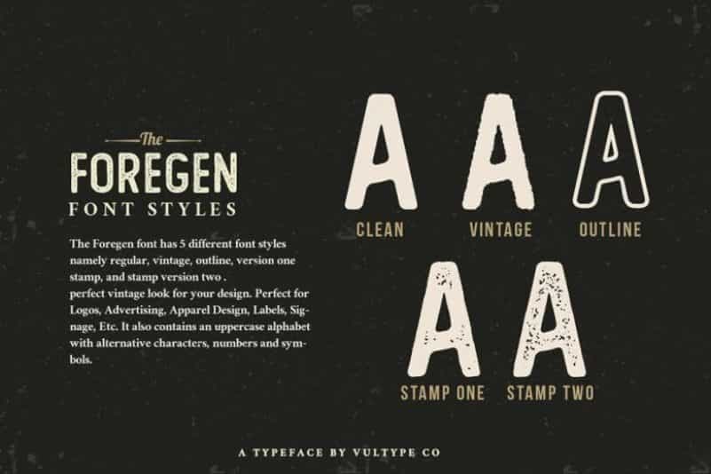The Foregen Vintage Font Image 2