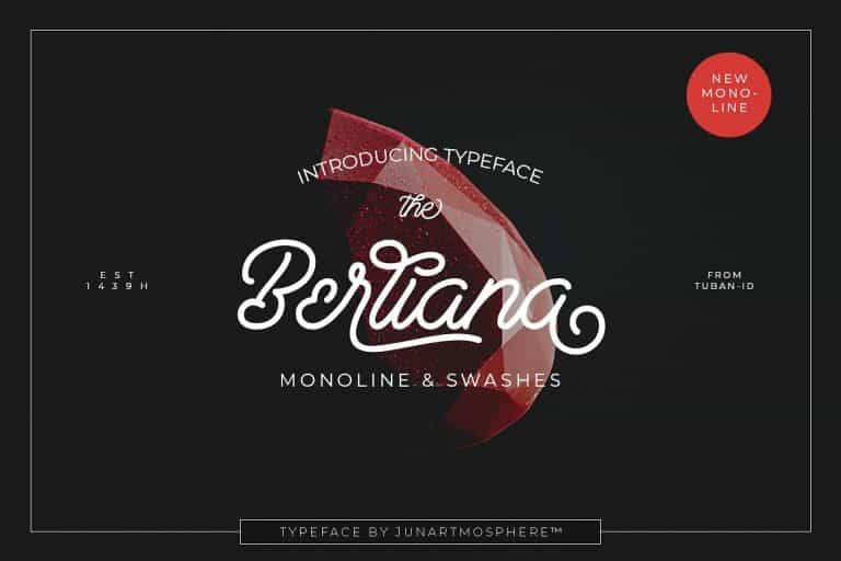 Berliana Monoline Script Font Image 1