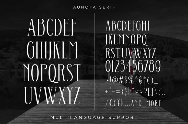 Aunofa Serif Font Image 3