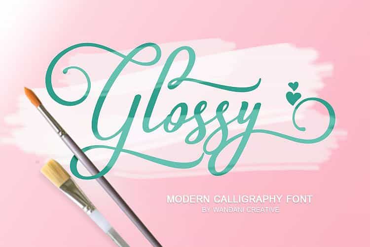 Glossy Script Font Image 1