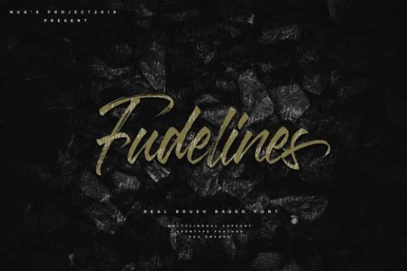 Fudelines Brush Font Image 1