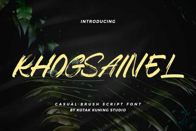 Rhogsainel Brush Font Image 1