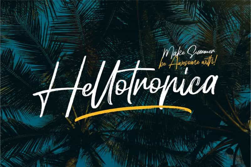 Hellotropica Handbrush Font Image 1