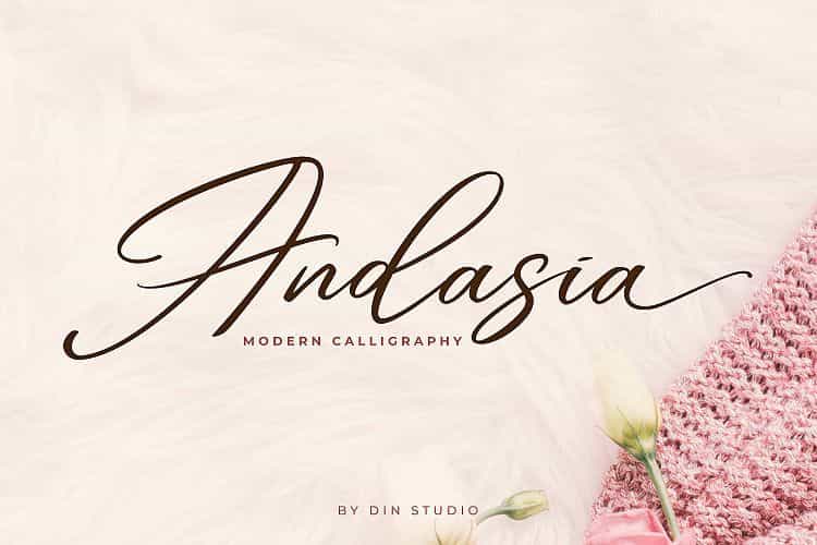 Andasia Script Font Image 1