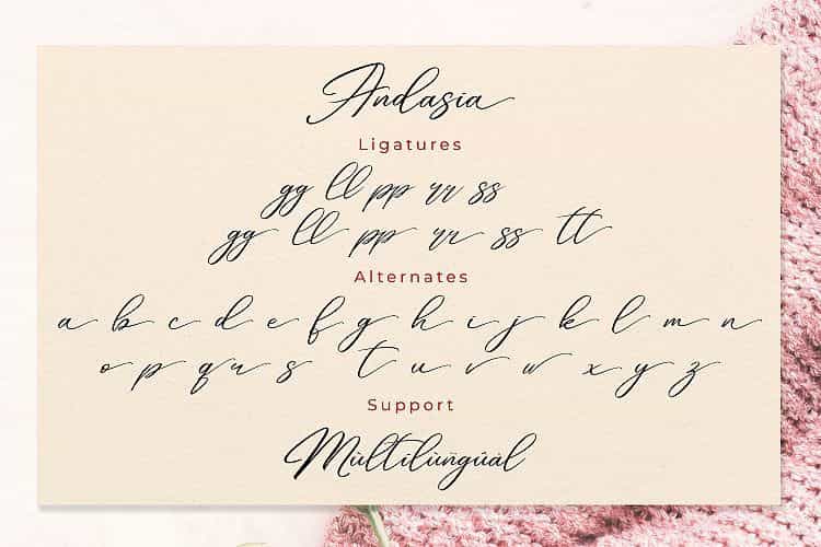 Andasia Script Font Image 4