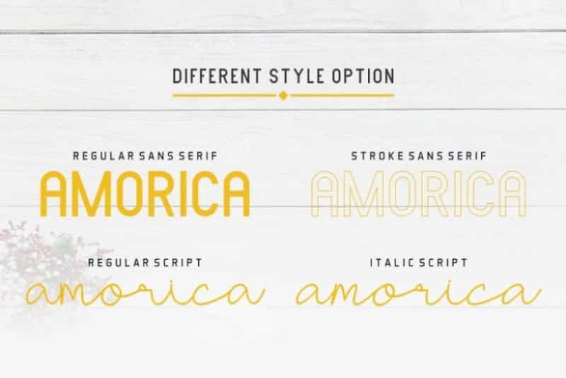 AMORICA Font Duo Image 2