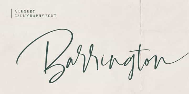 Barrington Calligraphy Font Image 1