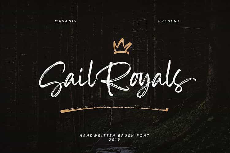Sail Royals Brush Font Image 1