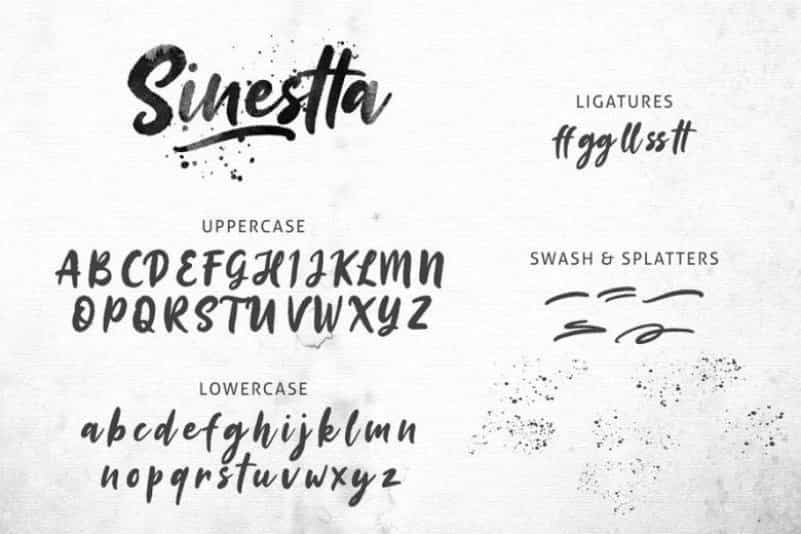 Sinestta Brush Font Image 3