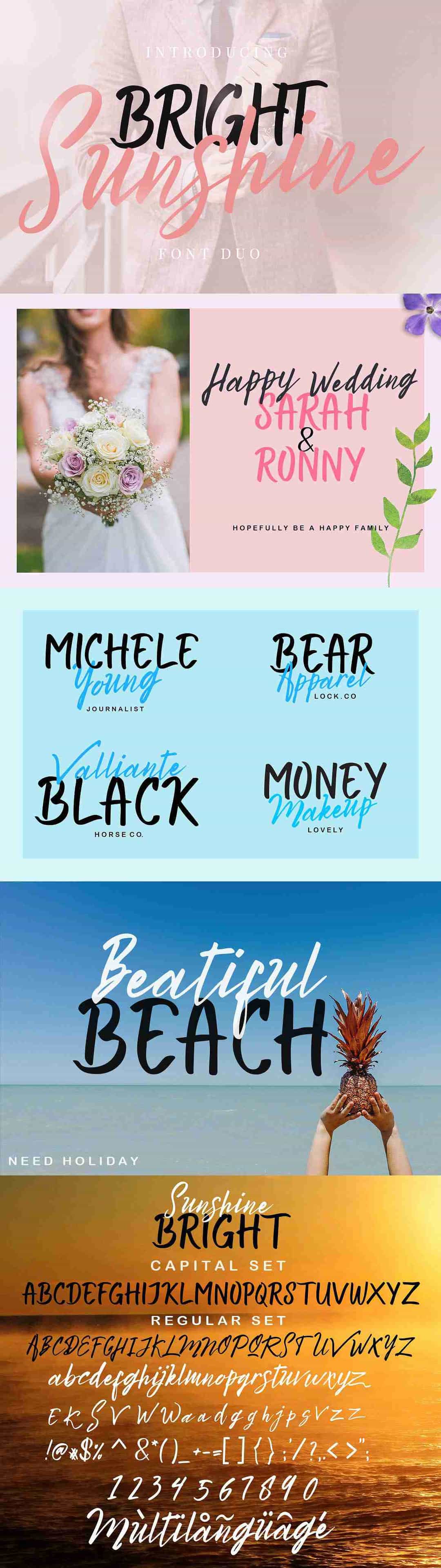 Bright Sunshine Script Font Image 1
