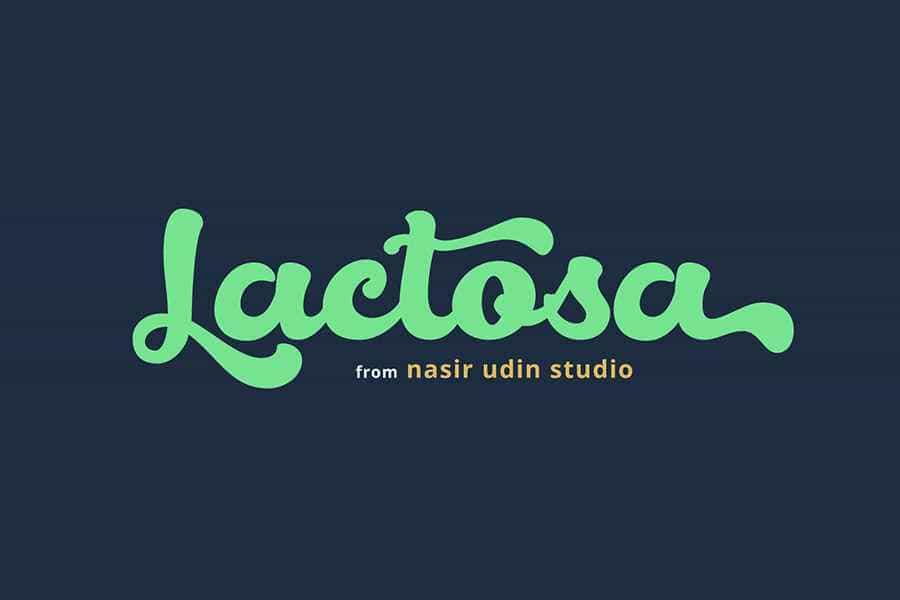 Lactosa Script Font Image 1