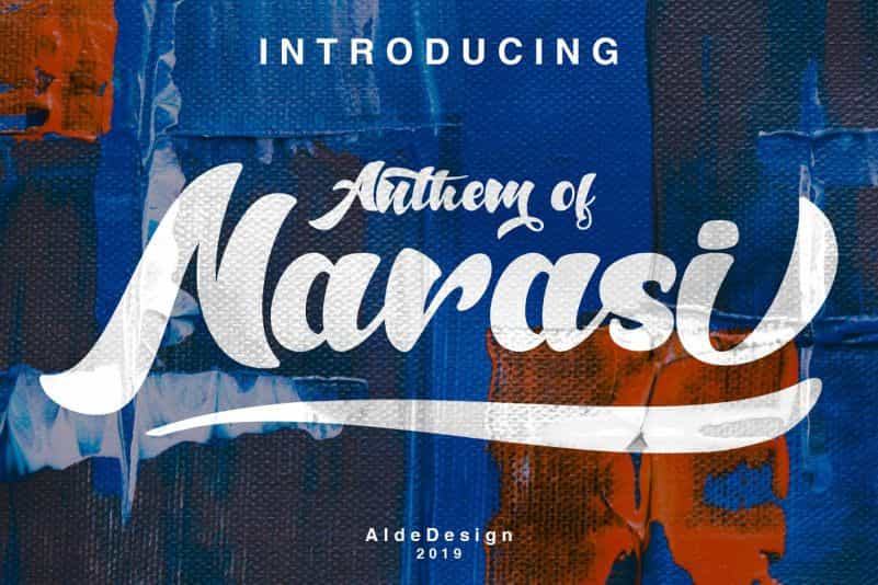 Anthem of Narasi Script Font Image 1