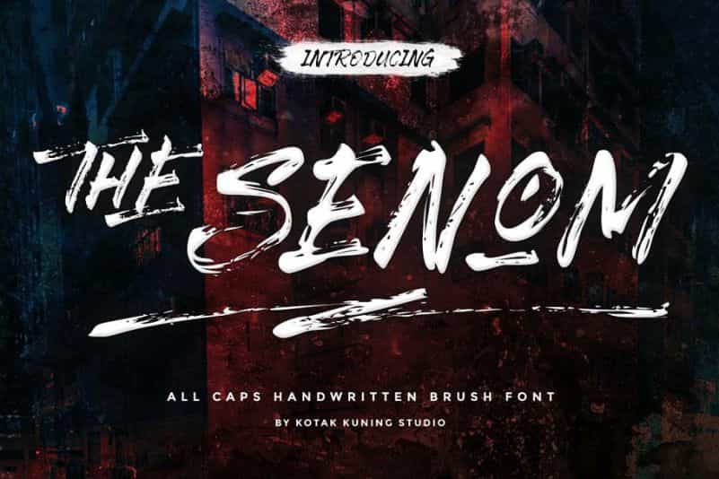 The Senom Brush Font Image 1