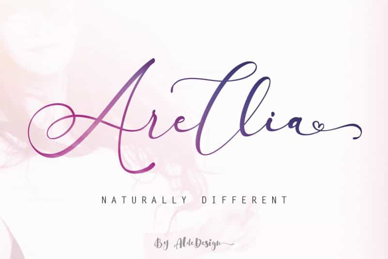 Arellia Script Font Image 1