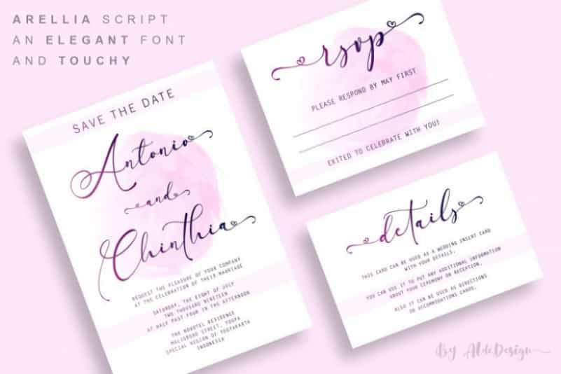 Arellia Script Font Image 3