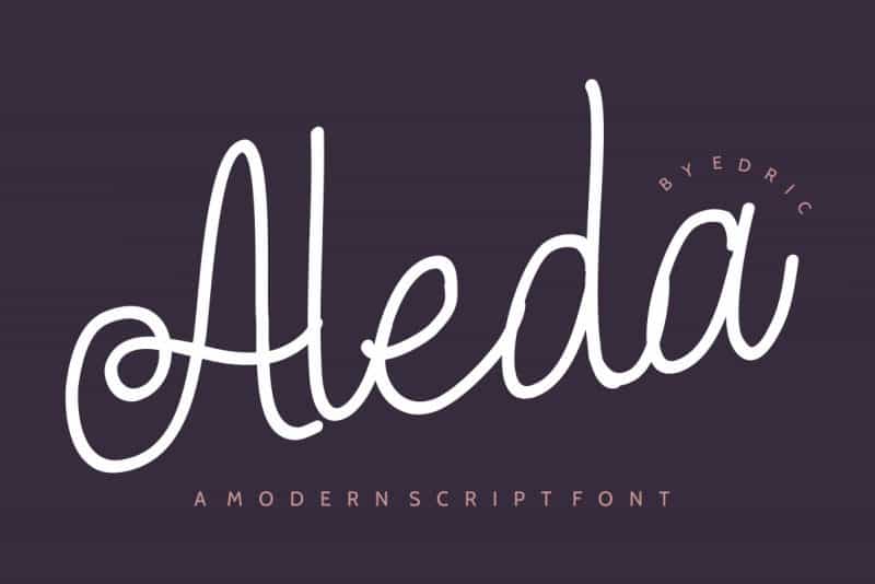 Aleda Handwritten Font Image 1