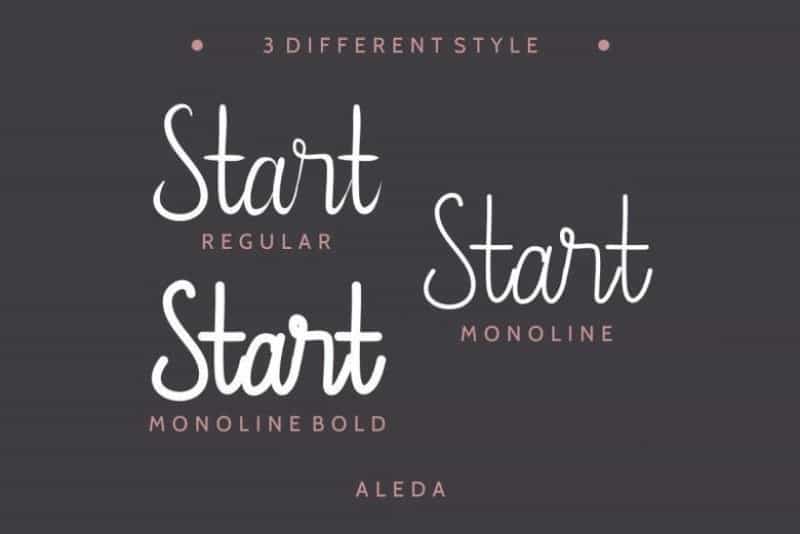 Aleda Handwritten Font Image 2