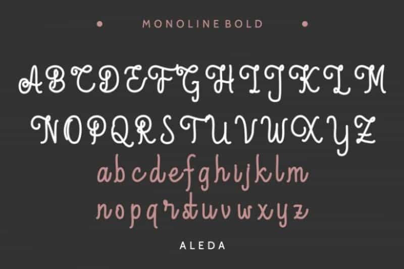 Aleda Handwritten Font Image 4