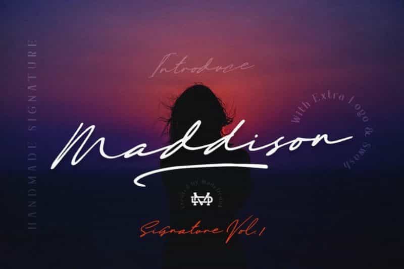 Maddison Signature Font Image 1