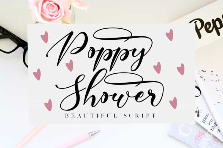 Poppy Shower Calligraphy Font Image 1