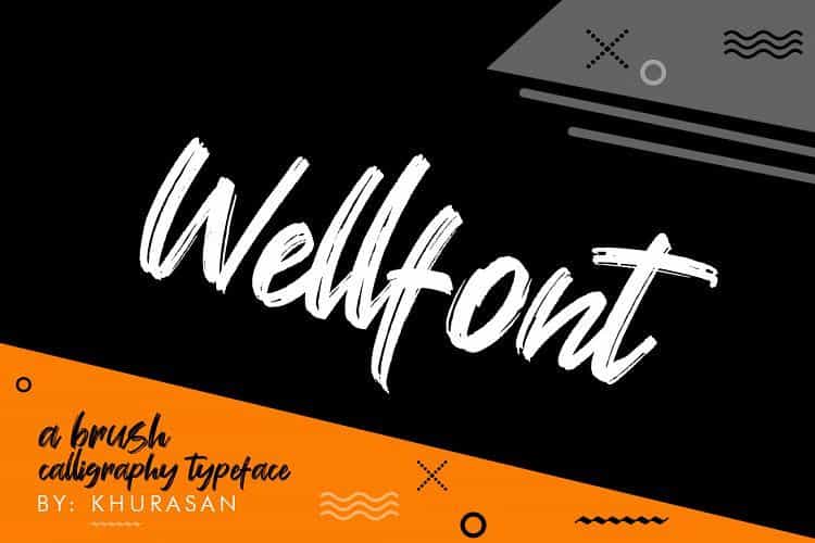 Wellfont Brush Font Image 1