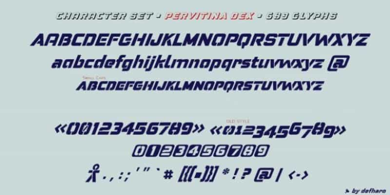 Pervitina Dex Typeface Image 3