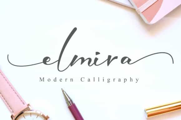 Elmira Calligraphy Font Image 1