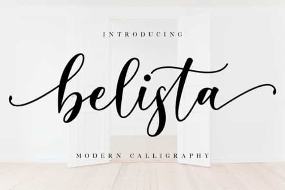 Belista Calligraphy Font Image 1