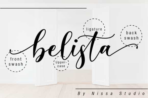 Belista Calligraphy Font Image 3
