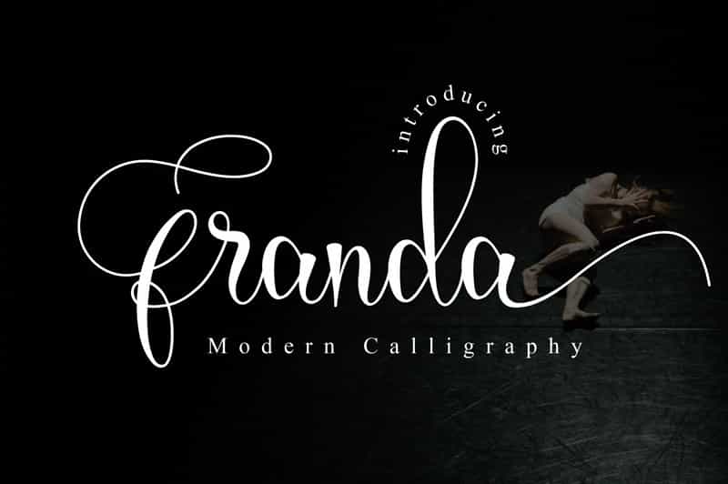 Franda Calligraphy Font Image 1