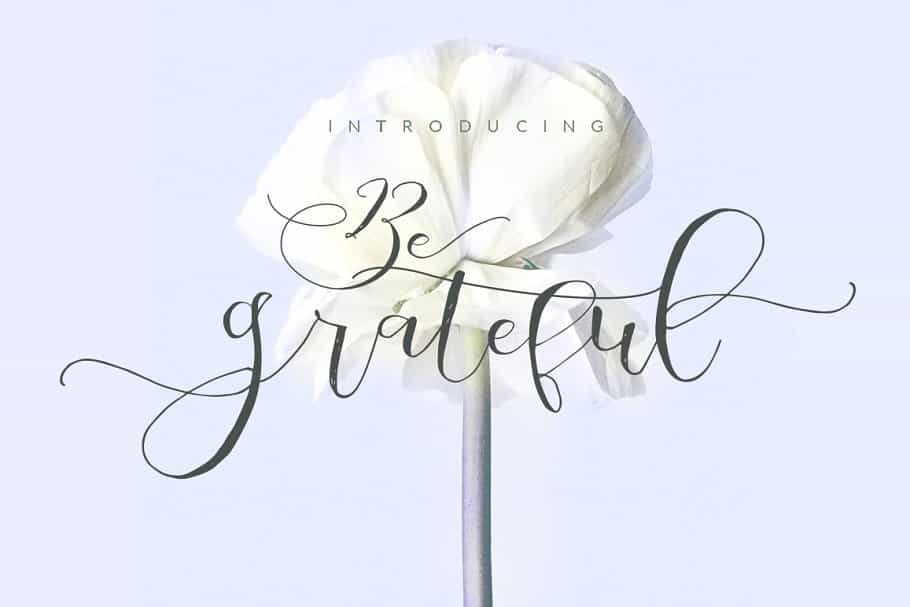 Be Grateful Script Font Image 1